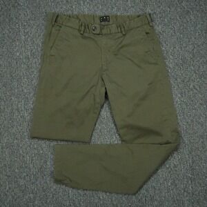 Asket Pants Mens 32x32 Green The Chino Lightweight Trouser Flat Front Stretch